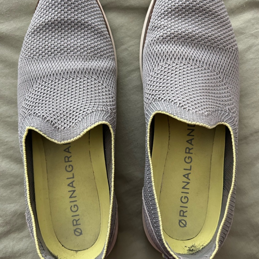 Original Grand Gray Knit Slip-On Sneakers